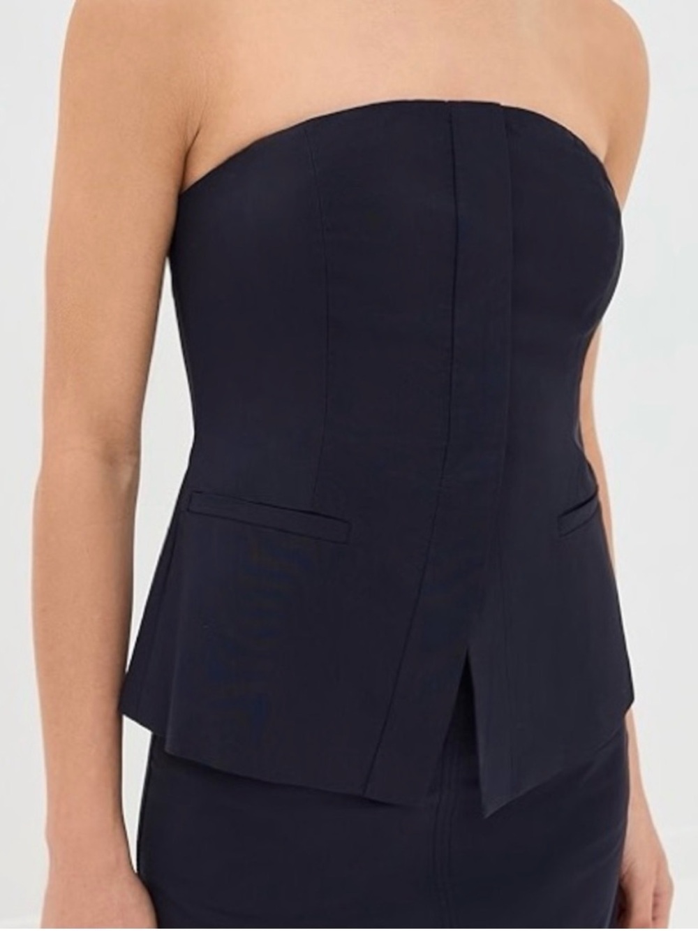 ALC sz 2 strapless tube top navy blue